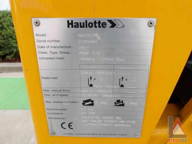 nacelle occasion HAULOTTE HA12CJ+
