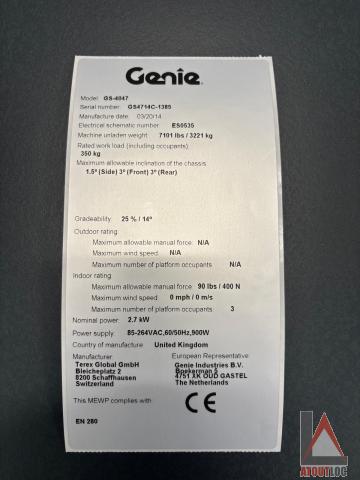 nacelle occasion GENIE GS4047