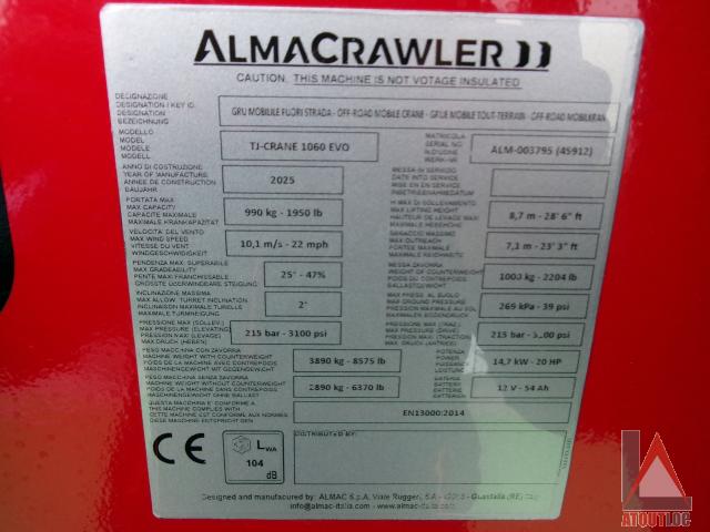 nacelle occasion ALMACRAWLER CRANE T-CRANE 1060 EVO