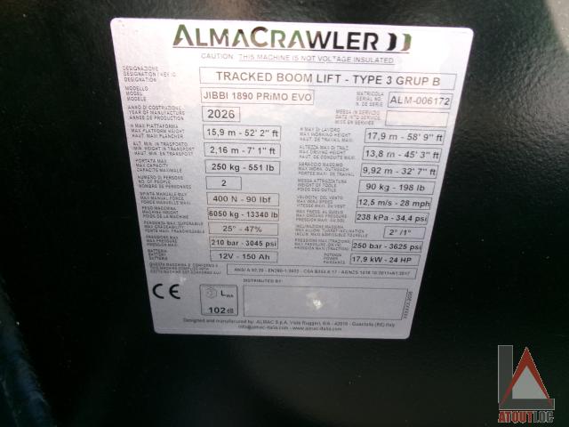 nacelle occasion ALMACRAWLER JIBBI 1890 EVO
