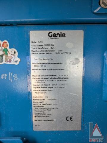 nacelle occasion GENIE S85