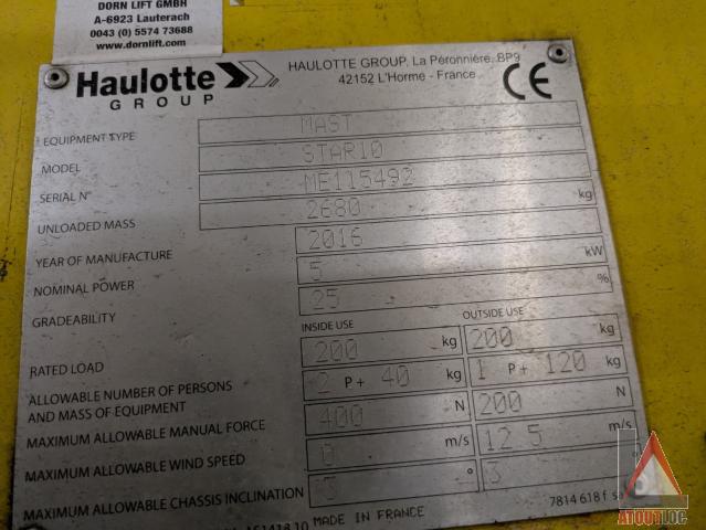 nacelle occasion HAULOTTE STAR 10